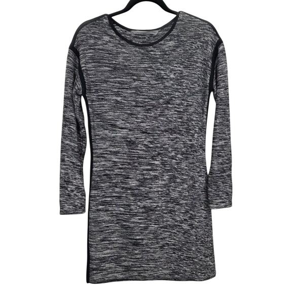Athleta Dresses & Skirts - ATHLETA Retreat Sweater Dress Womens Small S Grey Black Long Sleeve Knit